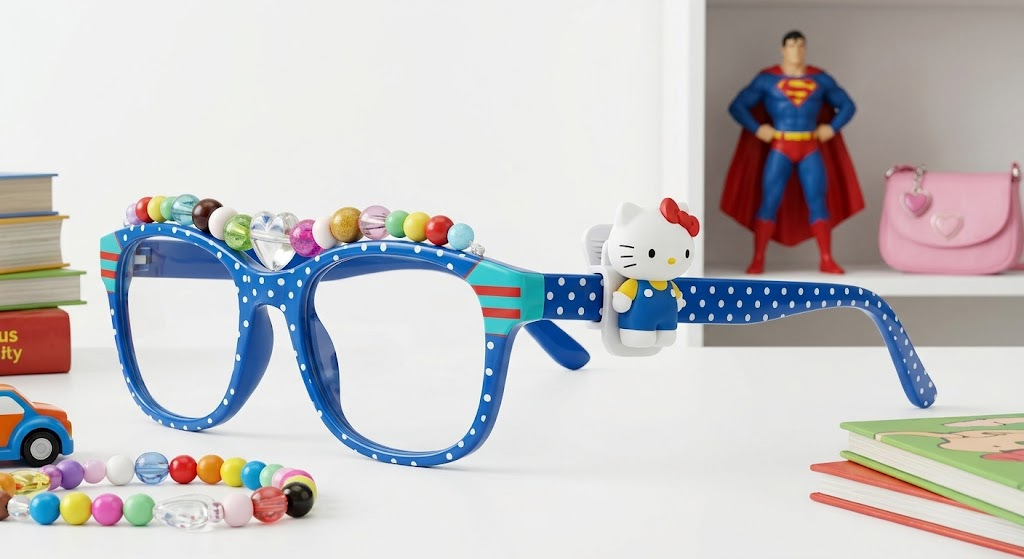 Bril Beads Hello Kitty Blue Sfeerfoto
